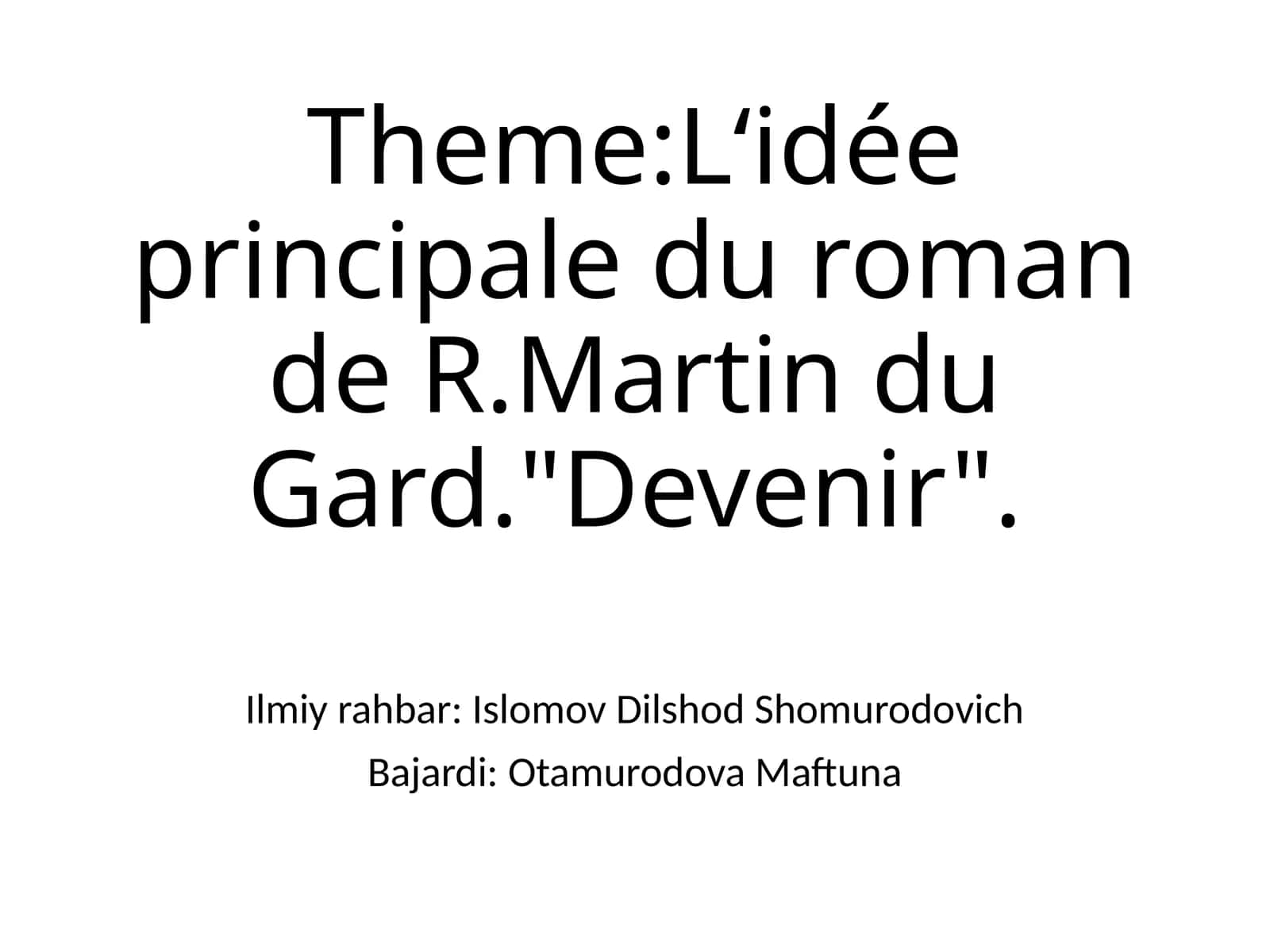 Devenir 1