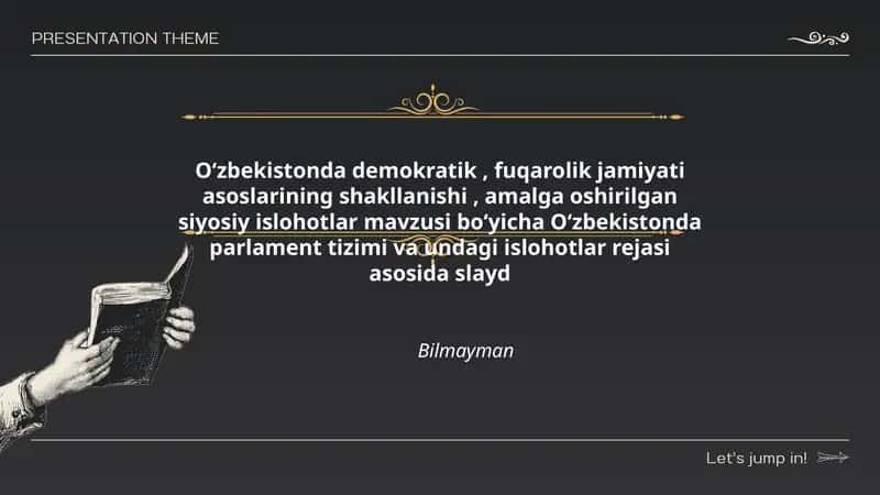 O‘zbekistonda demokratik, fuqarolik jamiyati asoslarining shakllanishi 1