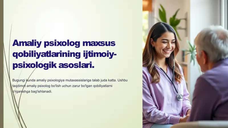 Amaliy psixologiya maxsus qobiliyatlarining ijtimoiy-psixologik asoslari 1
