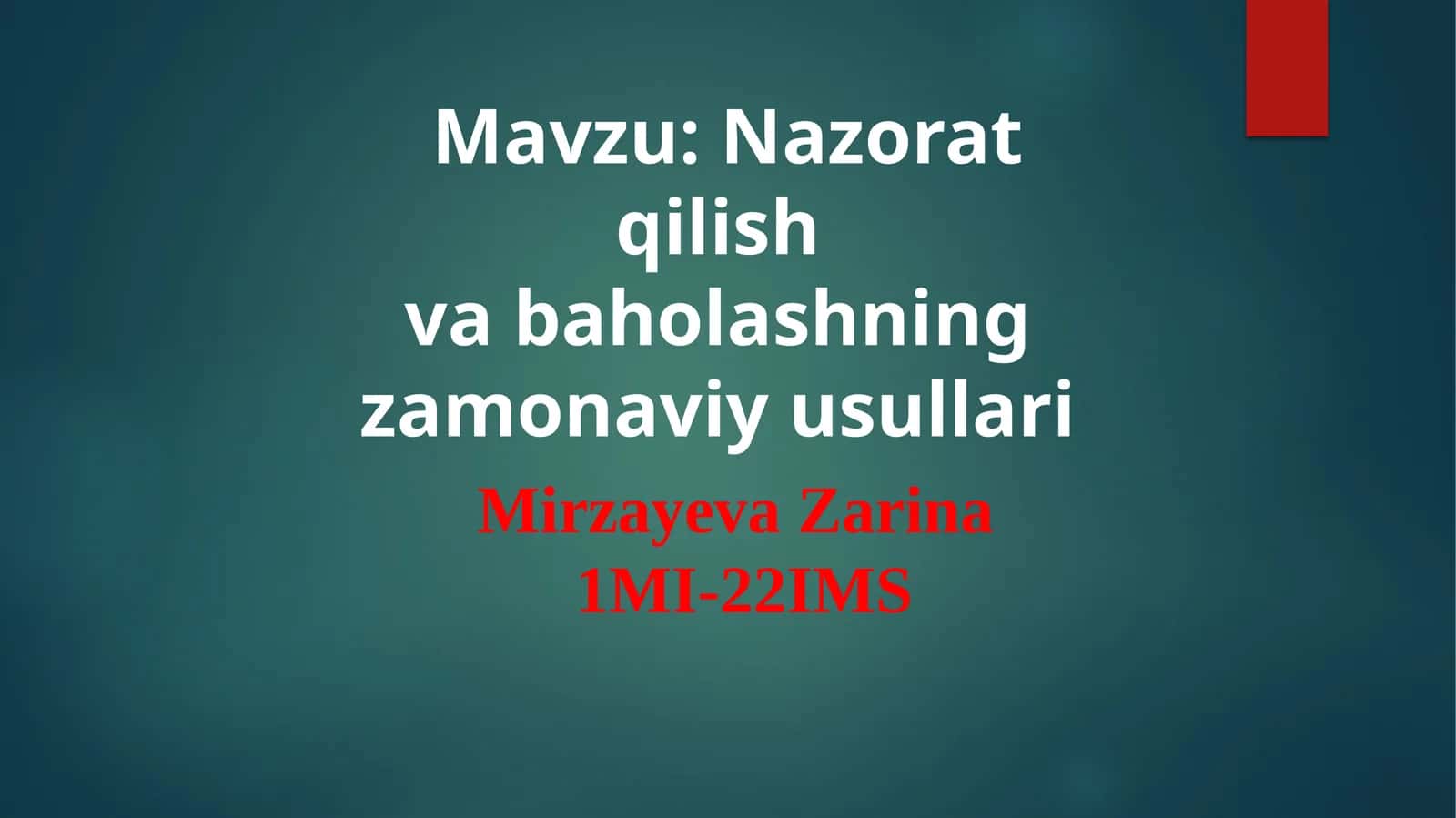 Tashhiz – budidaktik jarayon 1