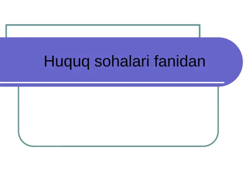 Ma`muriy Huquq Tushunchasi 1