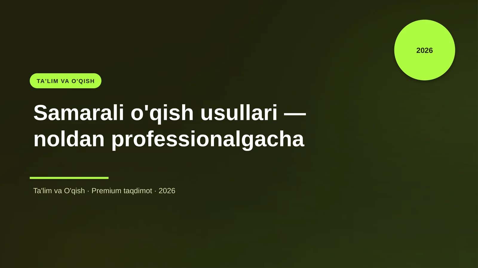 Samarali o'qish usullari — noldan professionalgacha 1