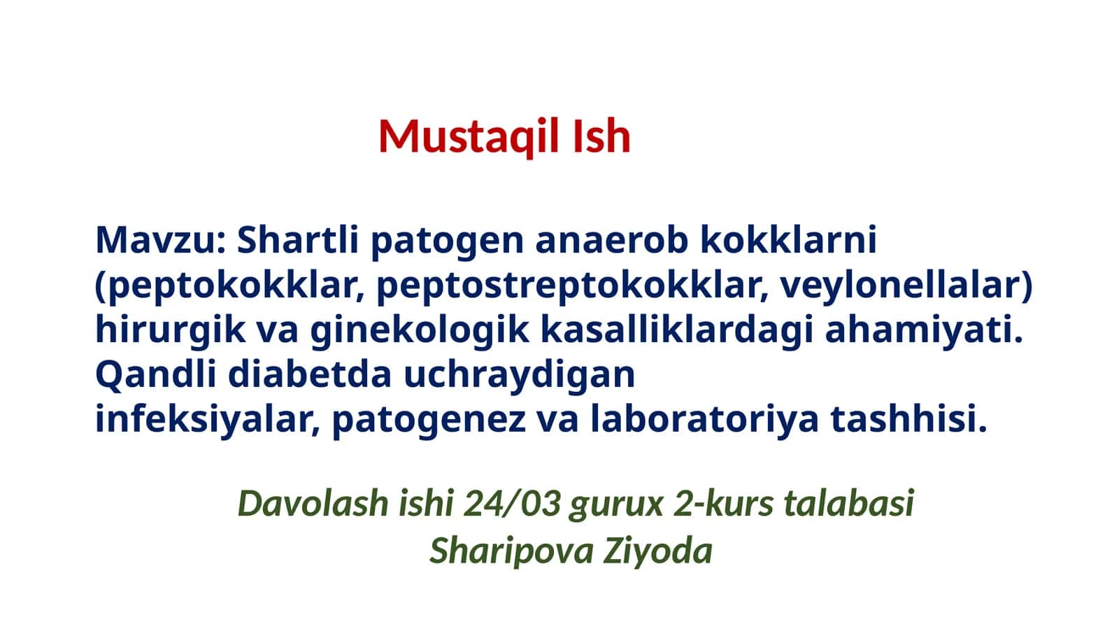 Mustaqil Ish 1
