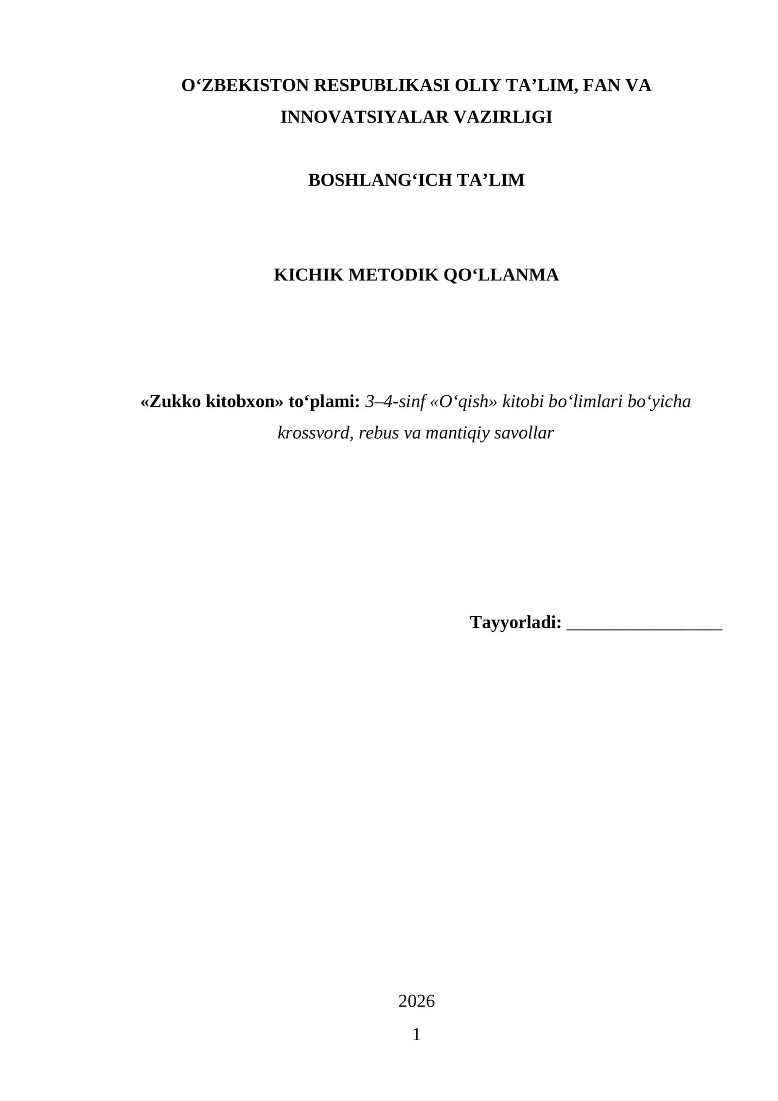 Zukko kitobxon 1