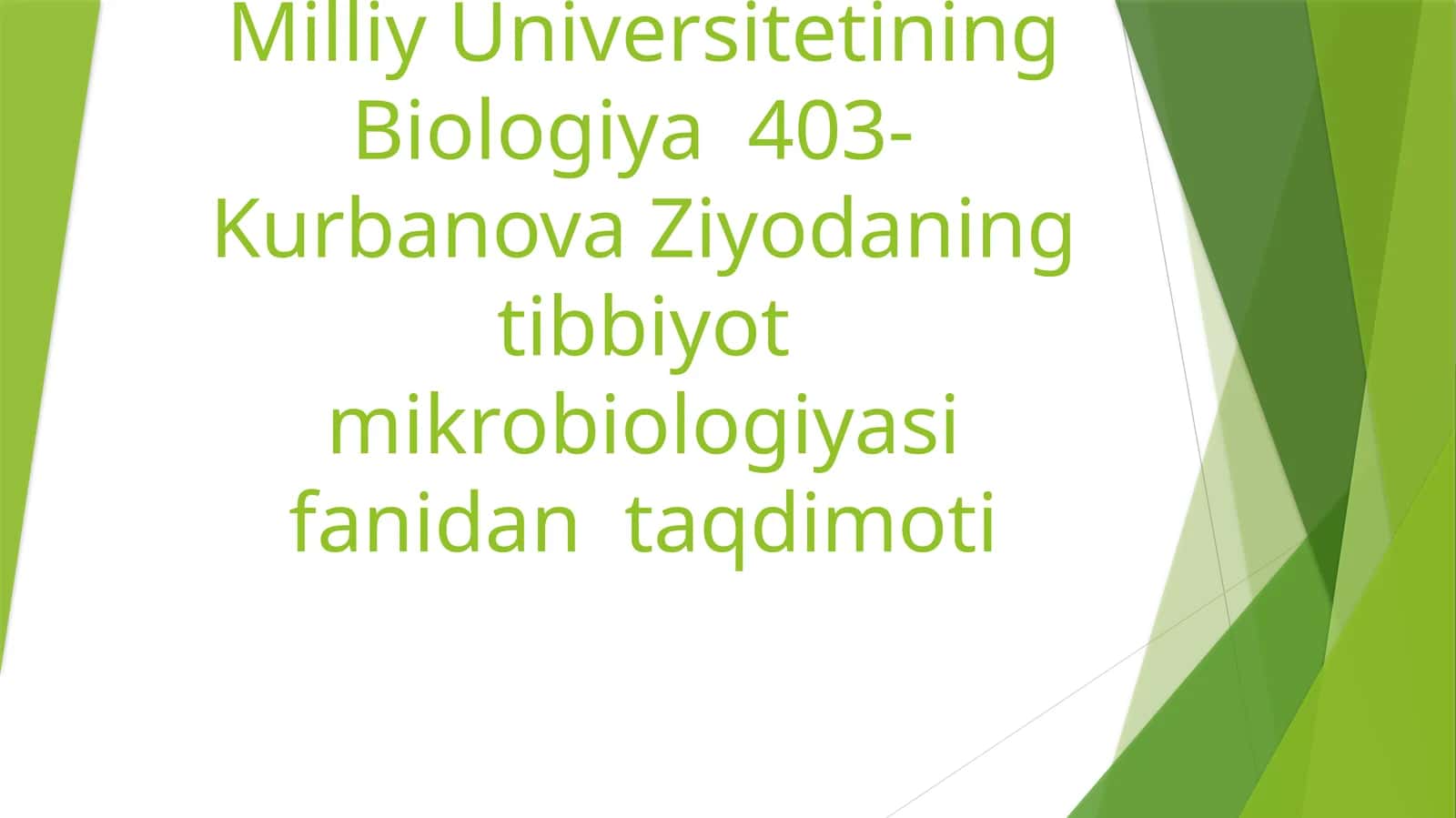 Tibbiyot mikrobiologiyasi 1