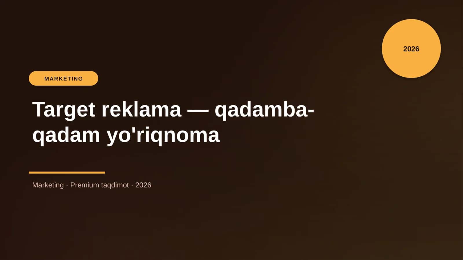Target reklama — qadamba-qadam yo'riqnoma 1