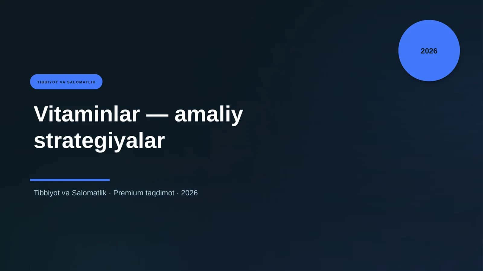 Vitaminlar — amaliy strategiyalar 1