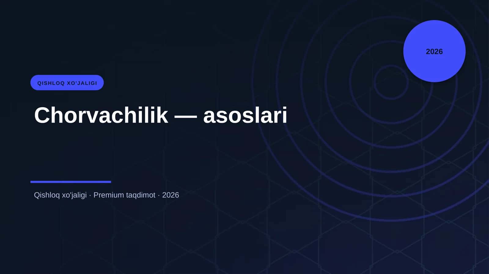 Chorvachilik — asoslari 1