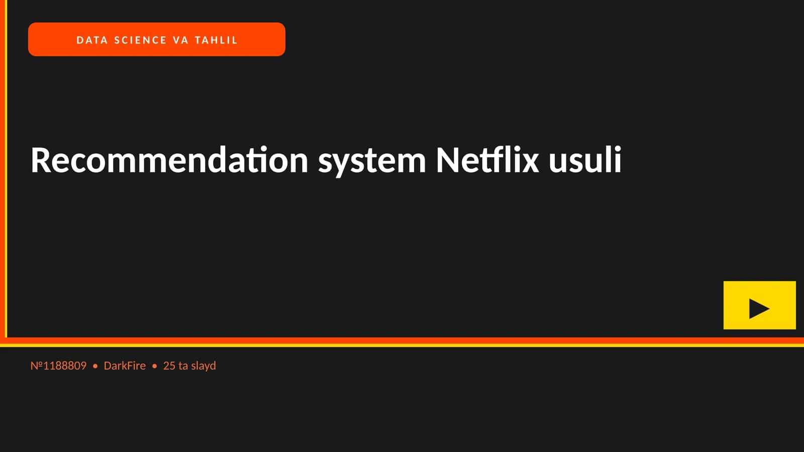 Recommendation system Netflix usuli 4