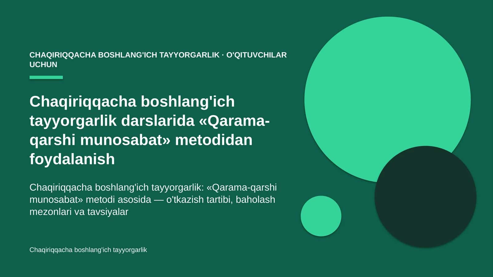 chaqiriqqacha boshlang'ich tayyorgarlik darslarida qarama qarshi munosabat metodidan foydalanish 7246 1