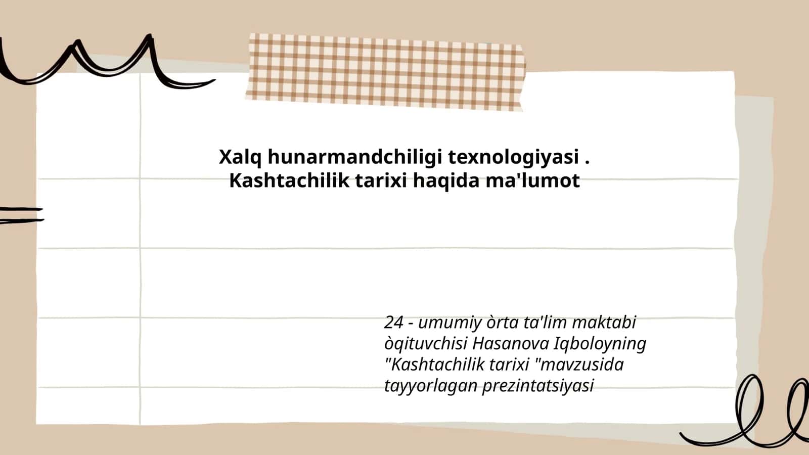 Kashtachilik tarixi prezintatsiyasi 1