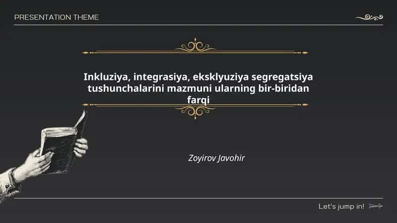 Inkluziya, integrasiya, eksklyuziya segregatsiya tushunchalarini mazmuni ularning bir-biridan farqi 1