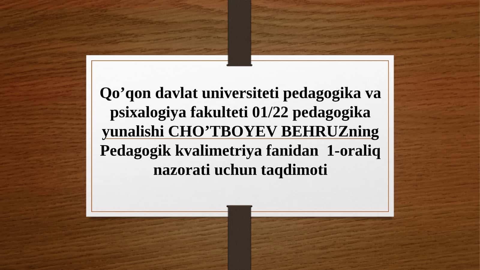 Pedagogik kvalimetriyada metodologik yondashuvlar 1