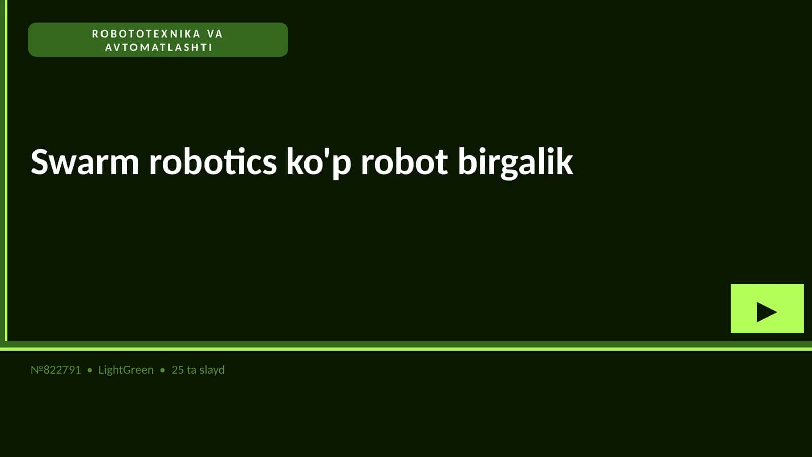 ROBOTOTEXNIKA VA AVTOMATLASHTI 1