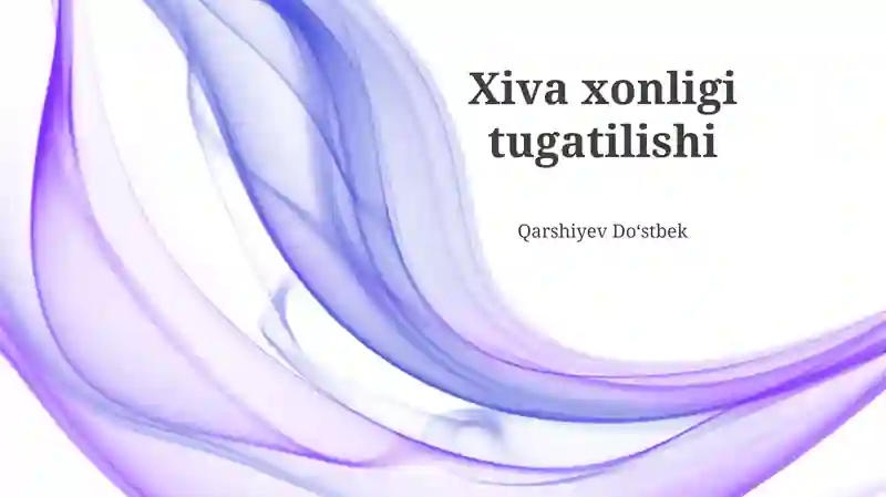 Xiva Xonligi tugatilishi