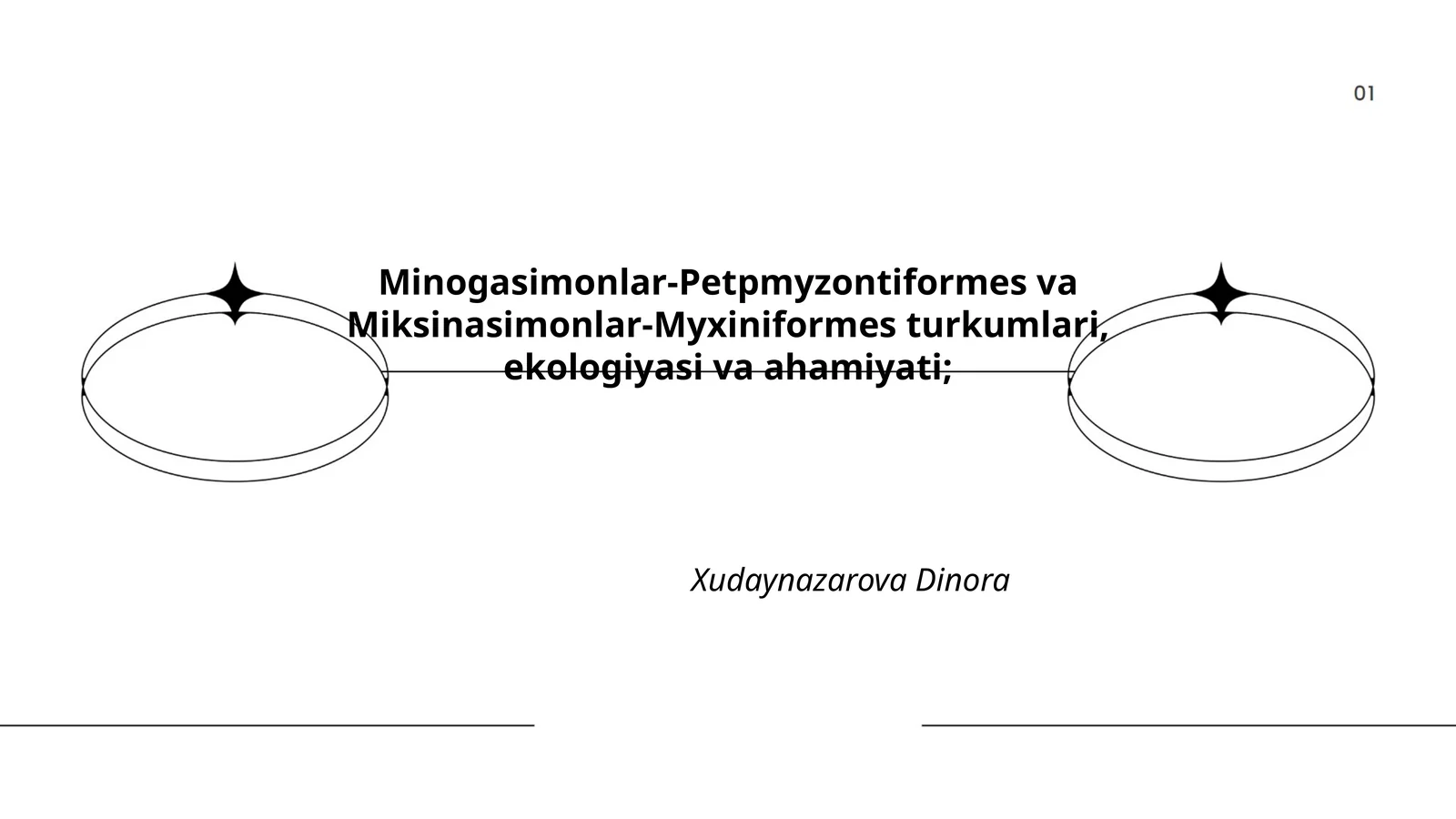 Minogasimonlar-Petpmyzontiformes va Miksinasimonlar-Myxiniformes turkumlari, ekologiyasi va ahamiyati 1