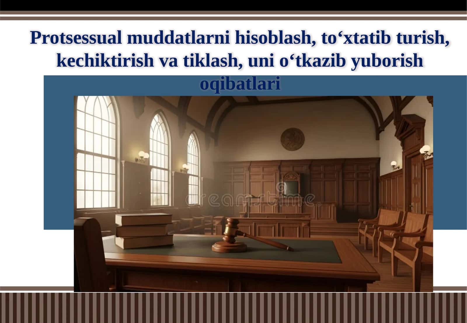 Protsessual muddatlarni hisoblash, to‘xtatib turish, kechiktirish va tiklash, uni o‘tka 1