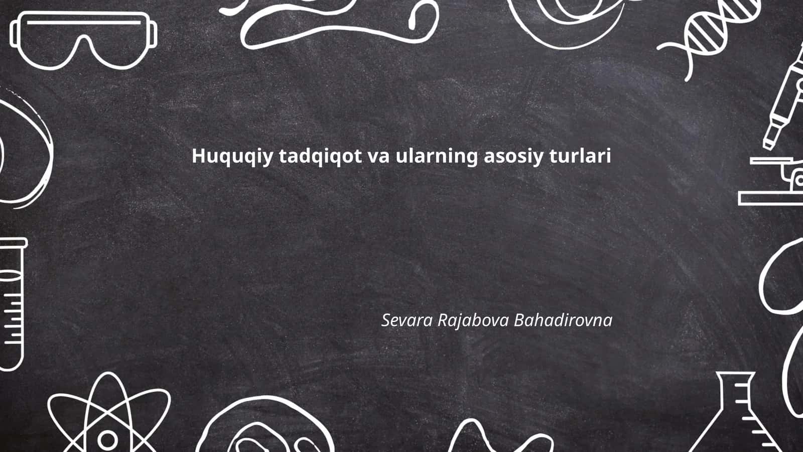 Huquqiy tadqiqot va ularning asosiy turlari 1