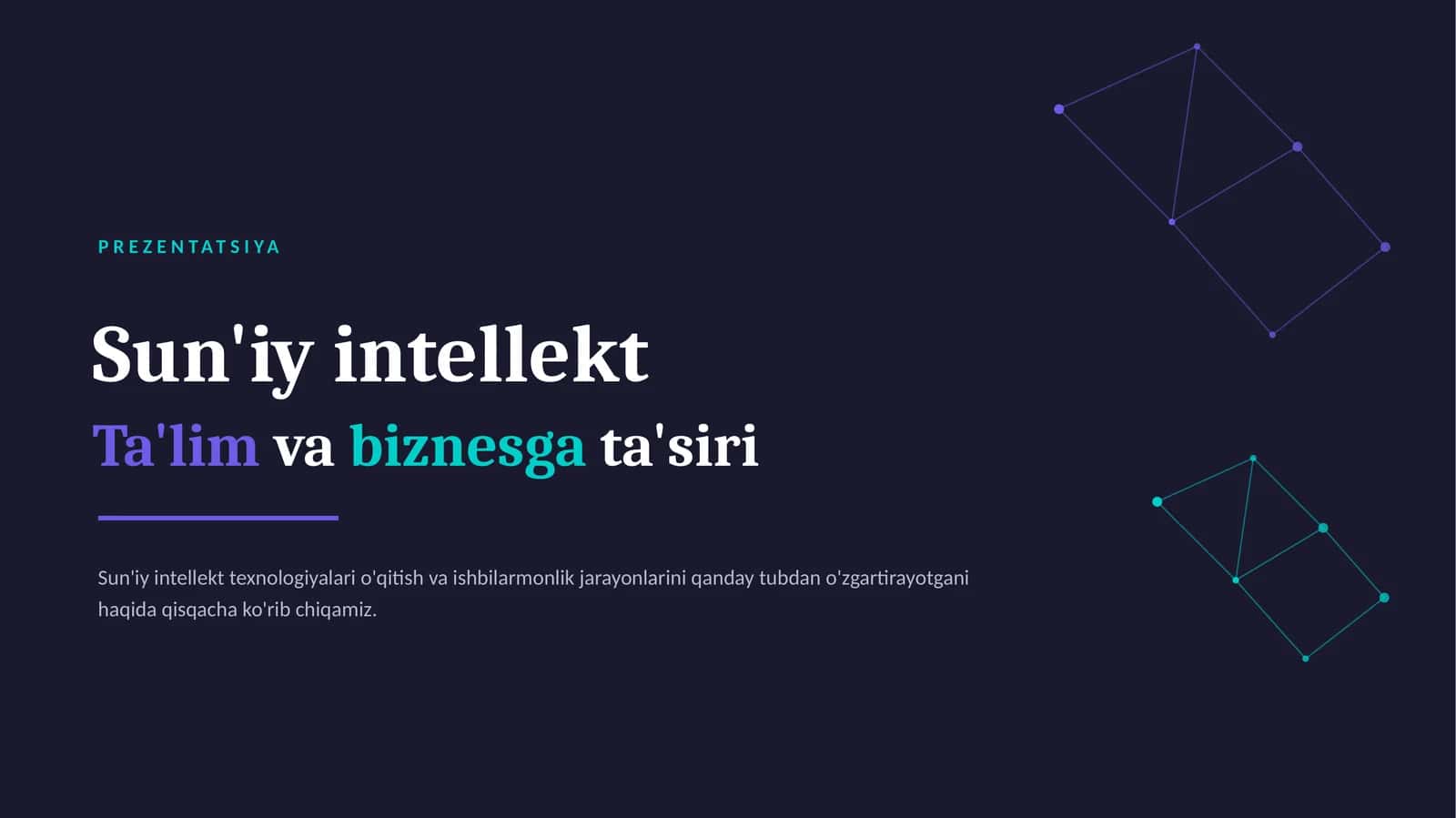 Sun'iy intellekt: Ta'lim va biznesga ta'siri 1