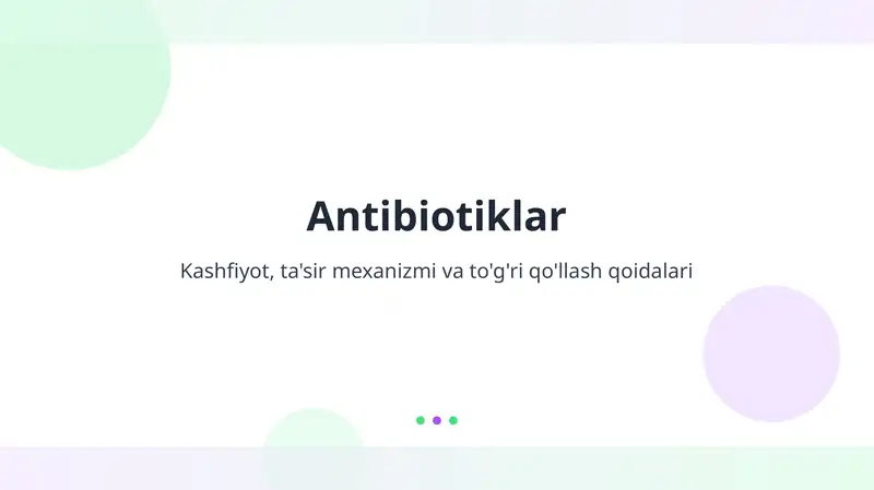 Antibiotiklar 1