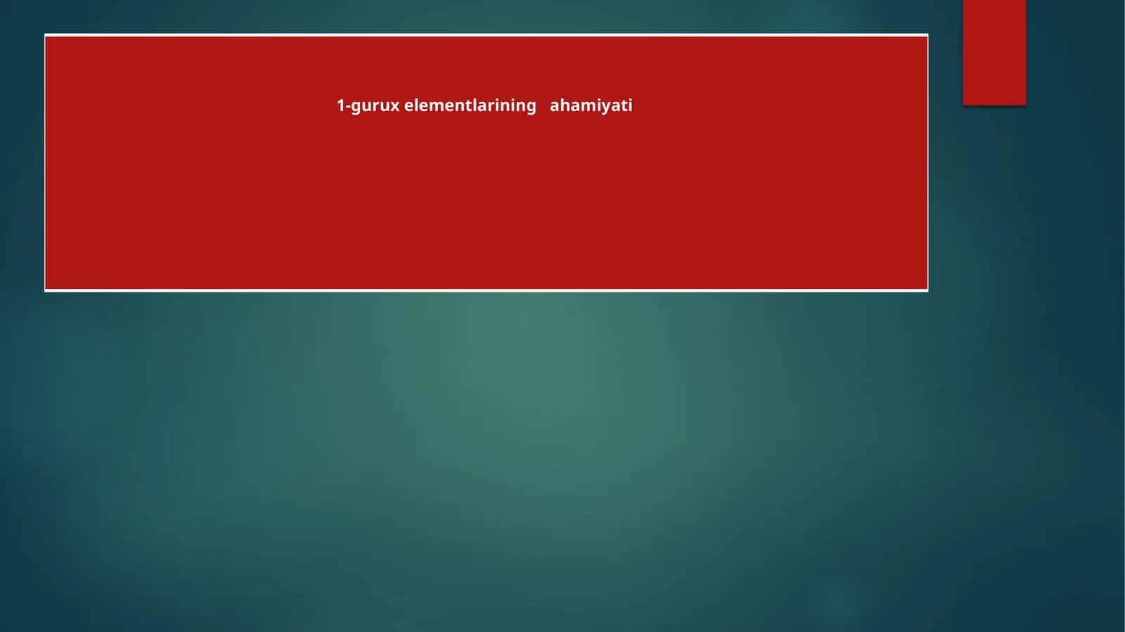 1-gurux elementlarining ahamiyati 1