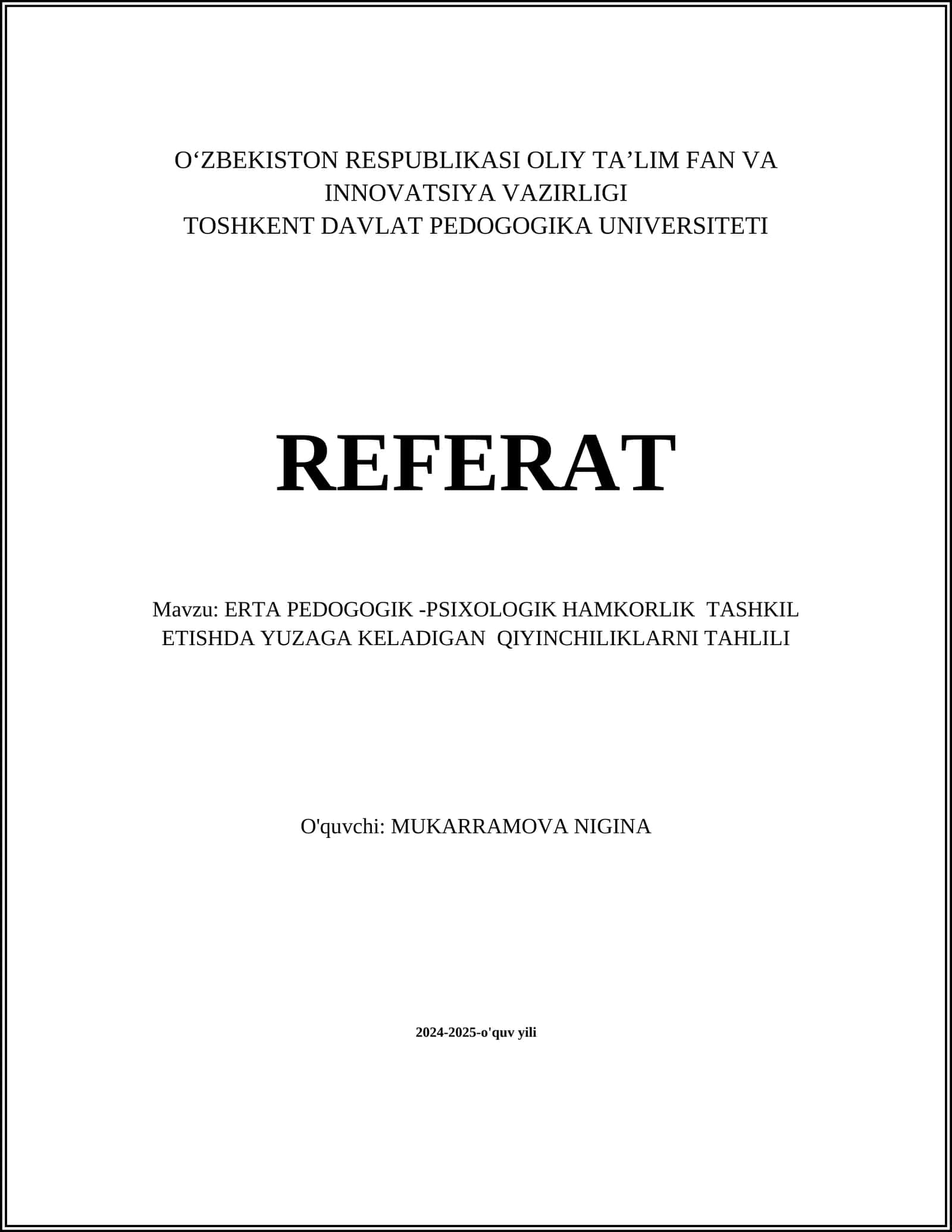 ERTA PEDAGOGIK-Psixologik Hamkorlikda Kompyuterdan Foydalanishning Qiyinchiliklari 1