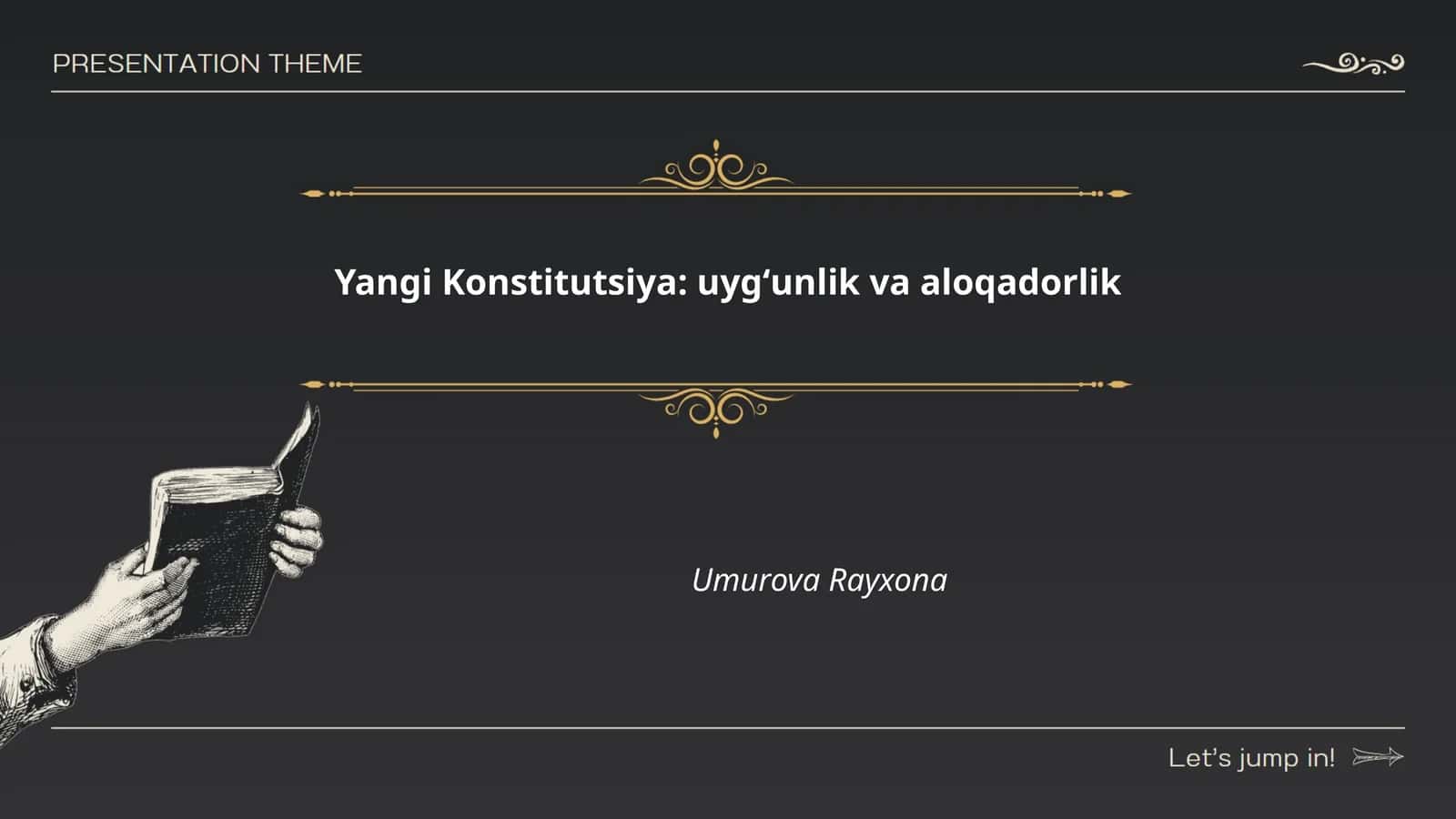 Yangi Konstitutsiya: uygʻunlik va aloqadorlik Umurova Rayxona 1
