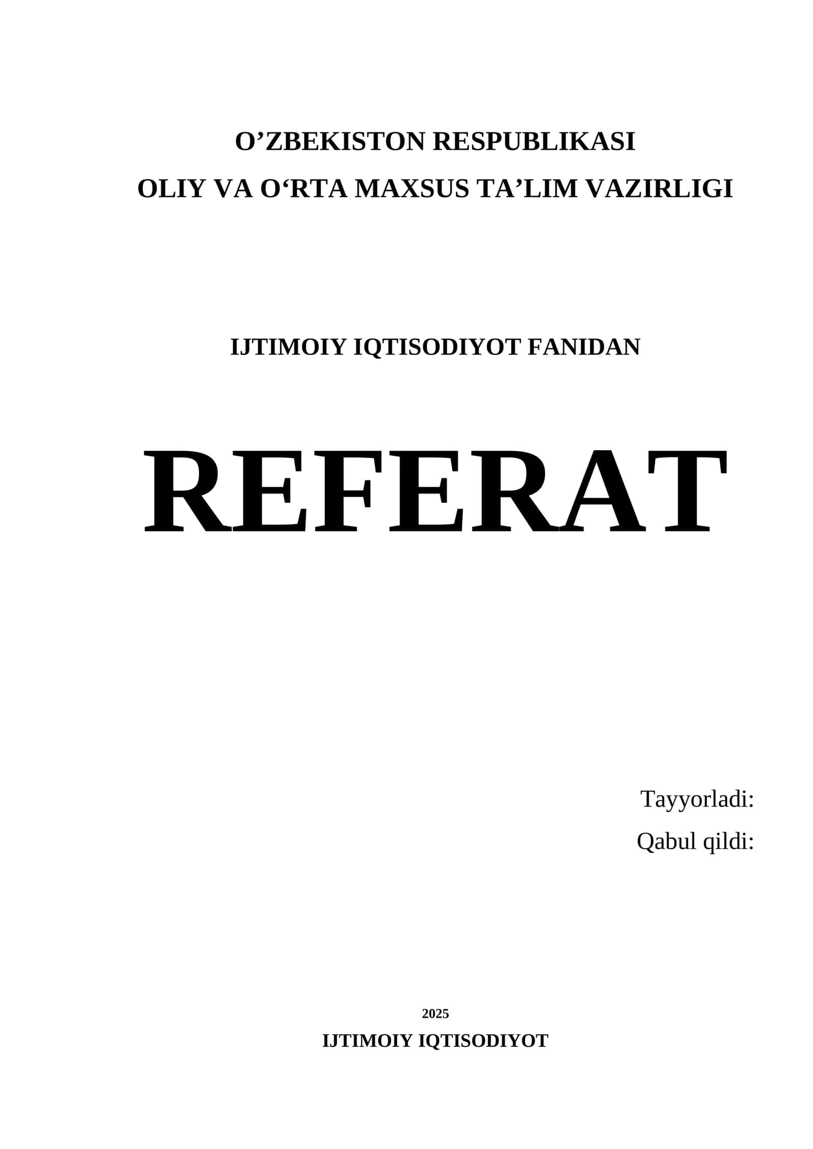 Ijtimoiy yo'naltirilgan bozor iqtisodiyoti - bozor iqtisodiyotining eng yuqori bosqichidir 1