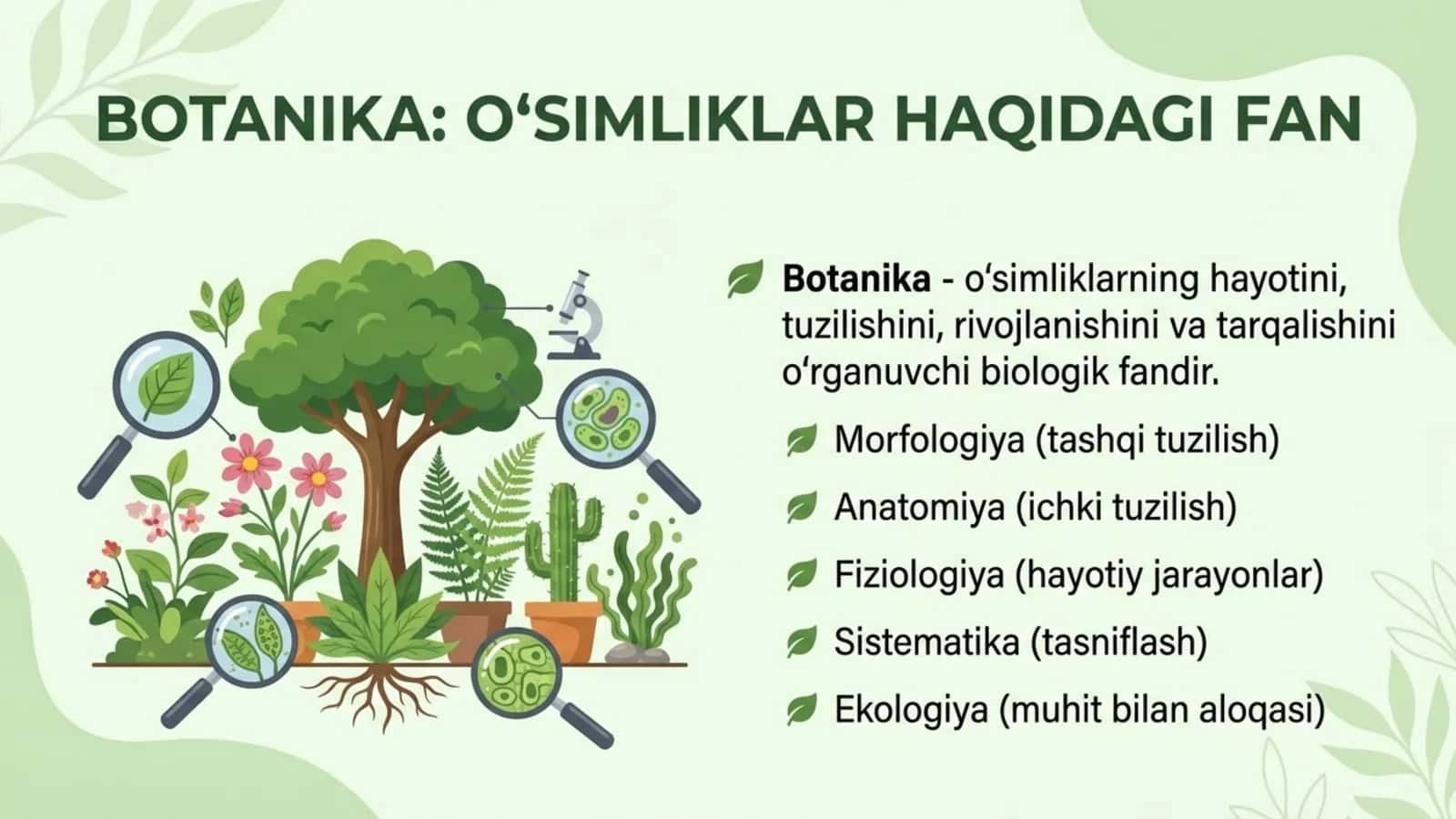 Botanika: O'simliklar haqidagi fan 1