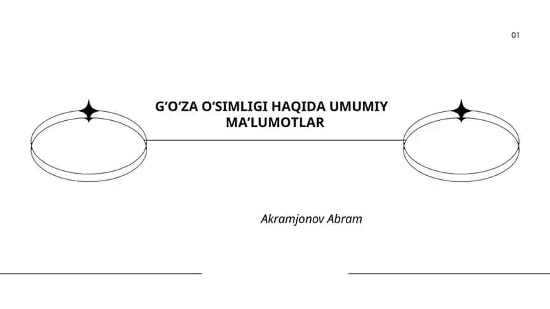 G‘o‘za (Gossypium) oilasining tasnifi va sistematikasi 1