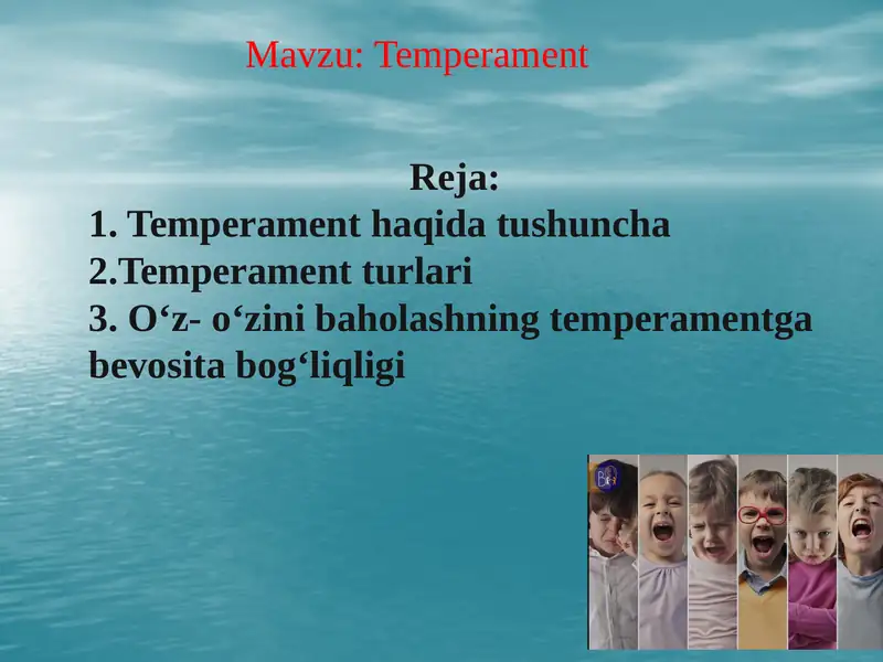 Temperament 1