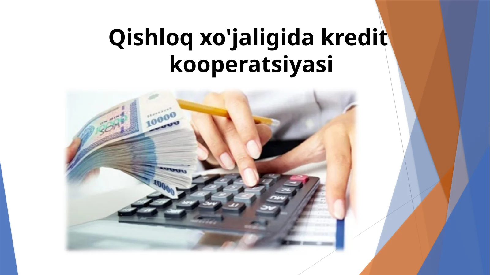 Qishloq xo'jaligida kredit kooperatsiyasi 1