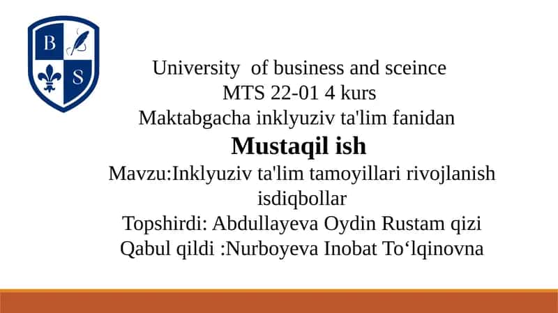 Inklyuziv ta'lim tamoyillari rivojlanish isdiqbollar 1