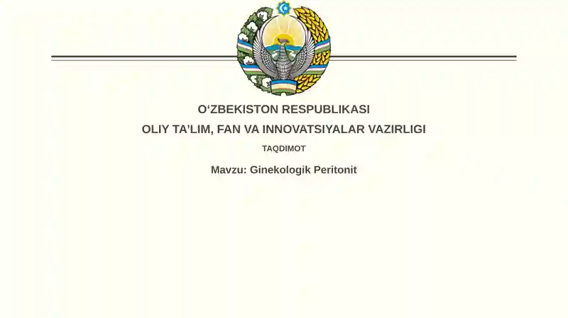 Ginekologik Peritonit