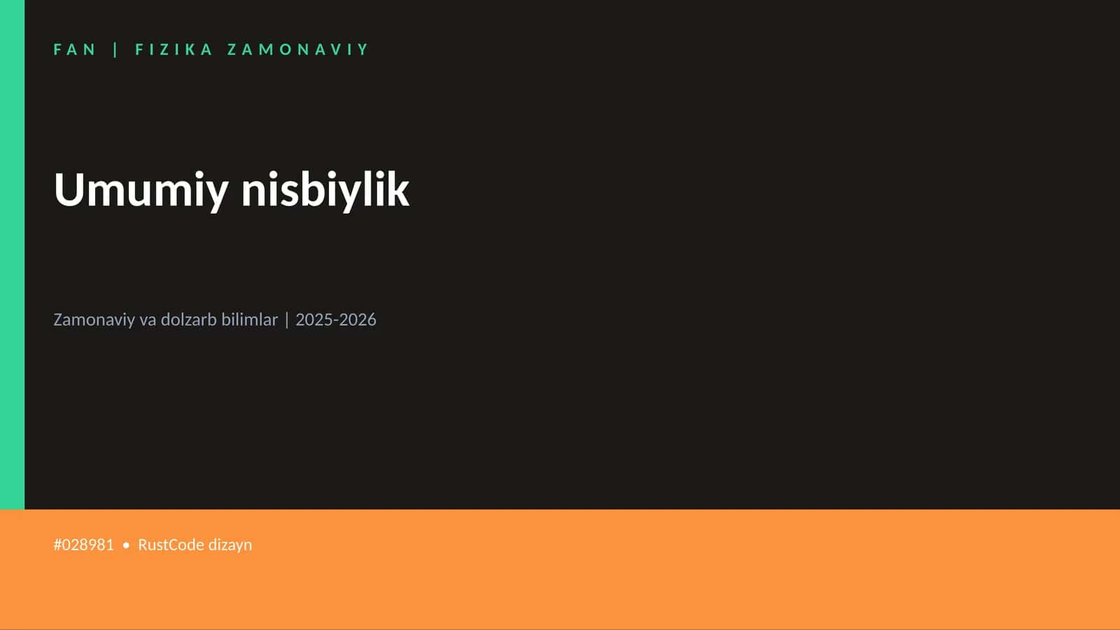 Umumiy nisbiylik 1