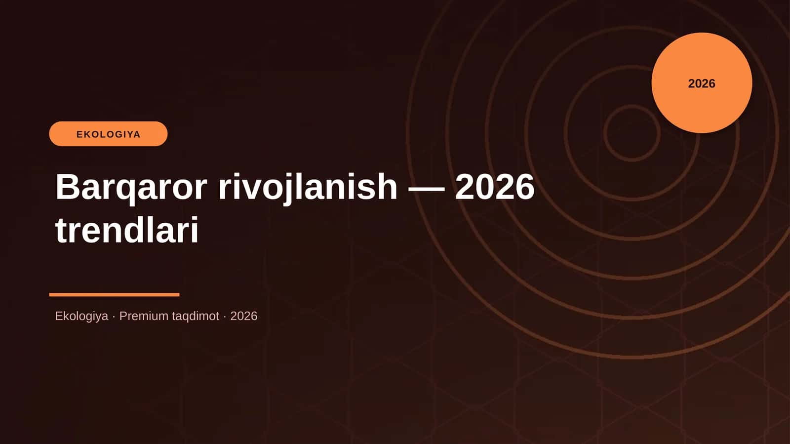Barqaror rivojlanish — 2026 trendlari 1