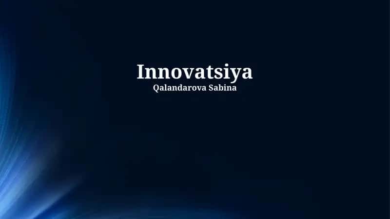 Innovatsiya 1