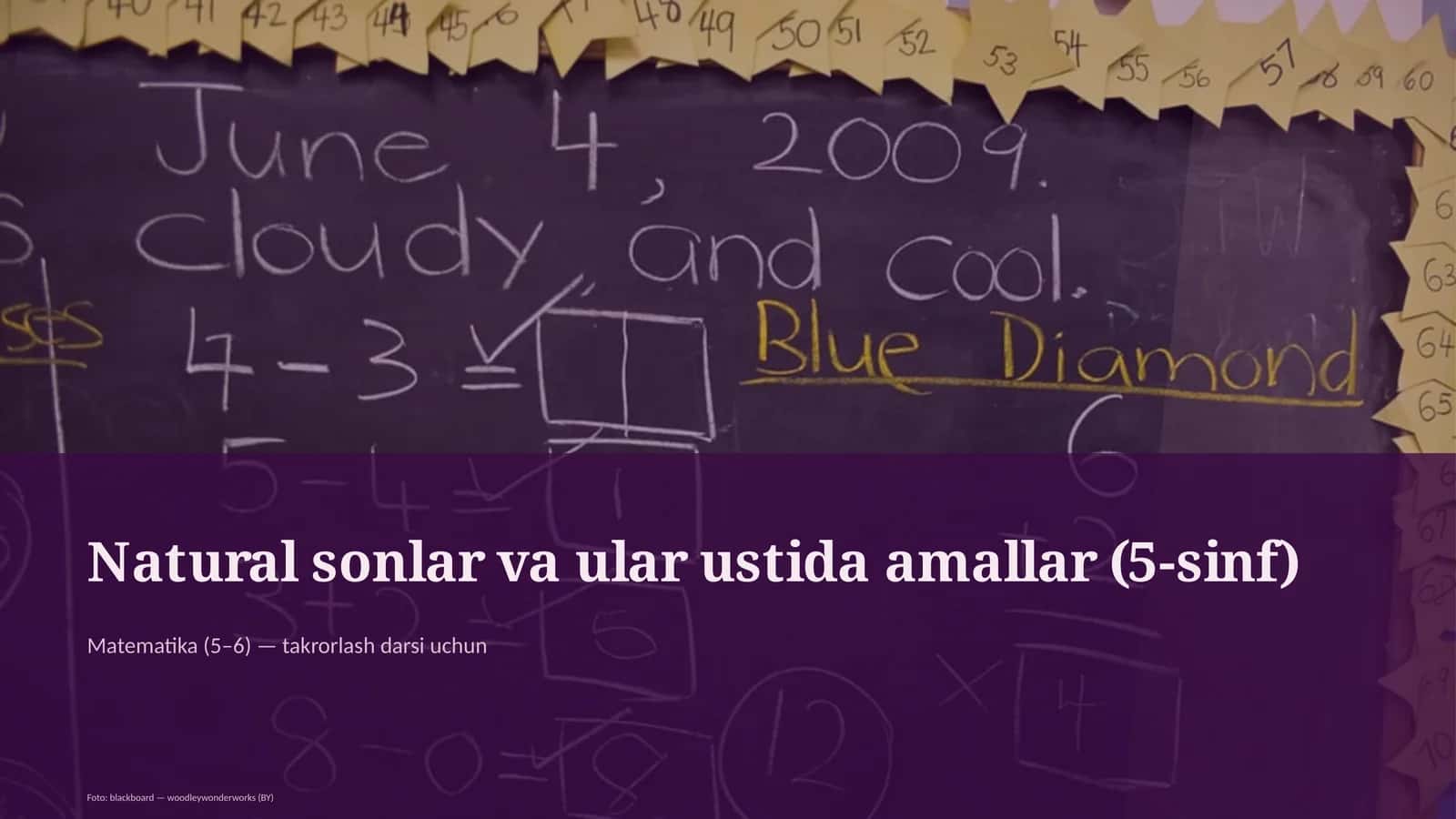 Natural sonlarn va ular ustida amallar (5-sinf) 1