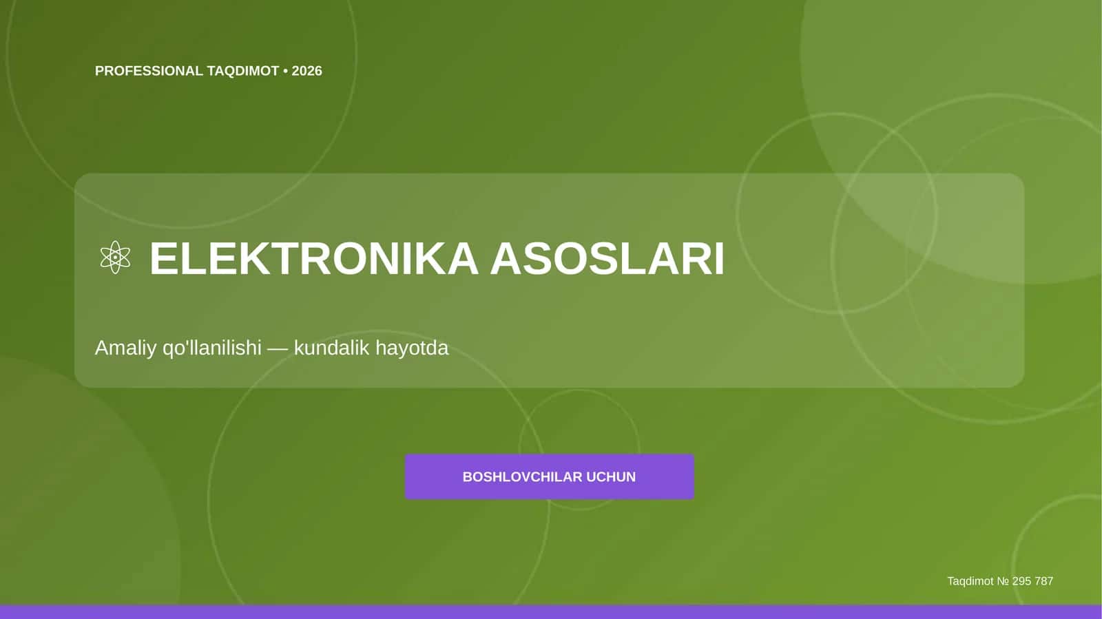 ELEKTRONIKA ASOSLARI 2