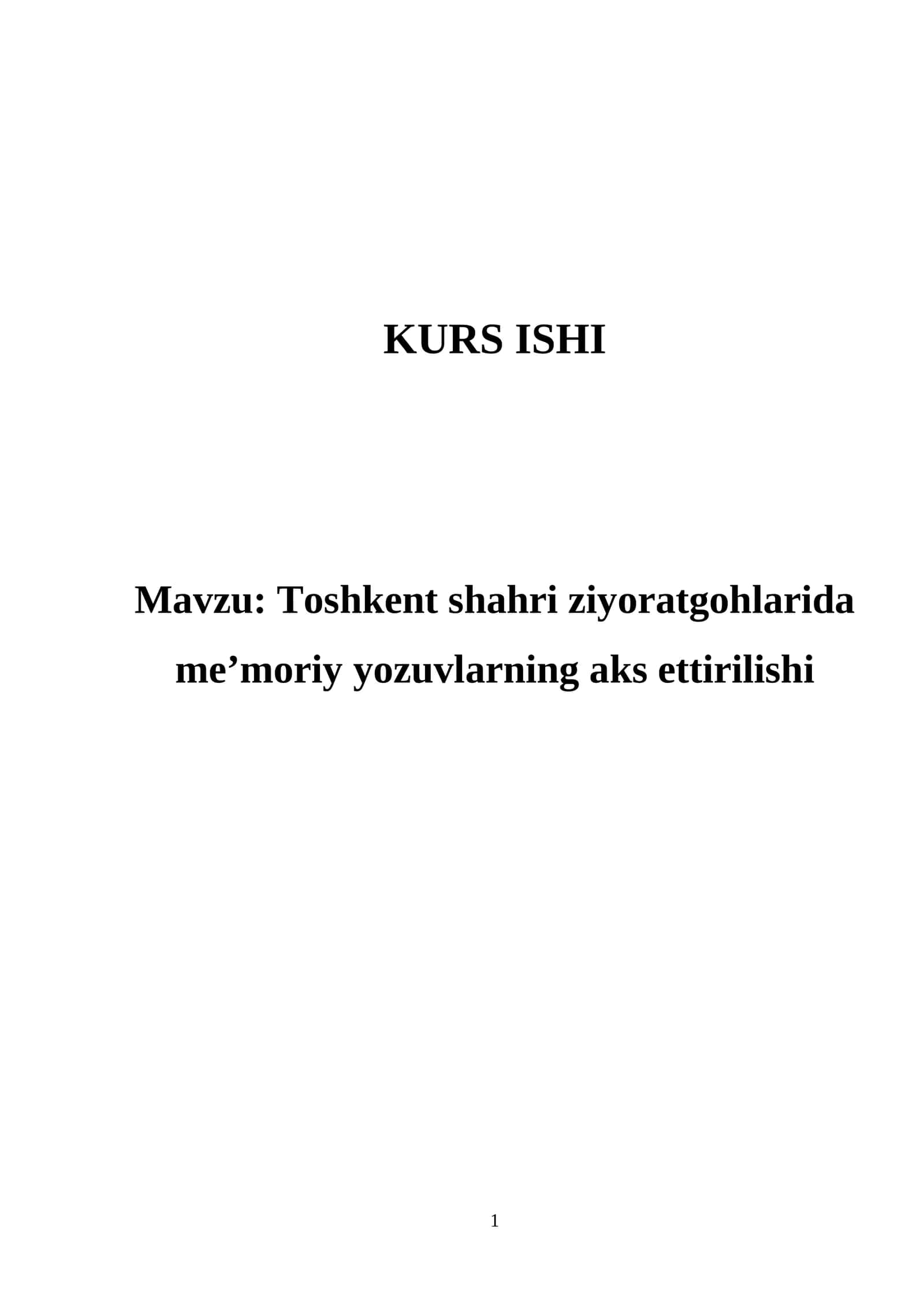 Toshkent shahri ziyoratgohlarida me’moriy yozuvlarning aks ettirilishi 1