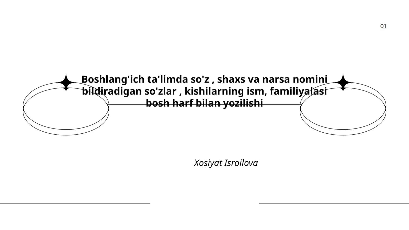 Boshlang'ich ta'limda so'z, shaxs va narsa nomini bildiradigan so'zlar 1
