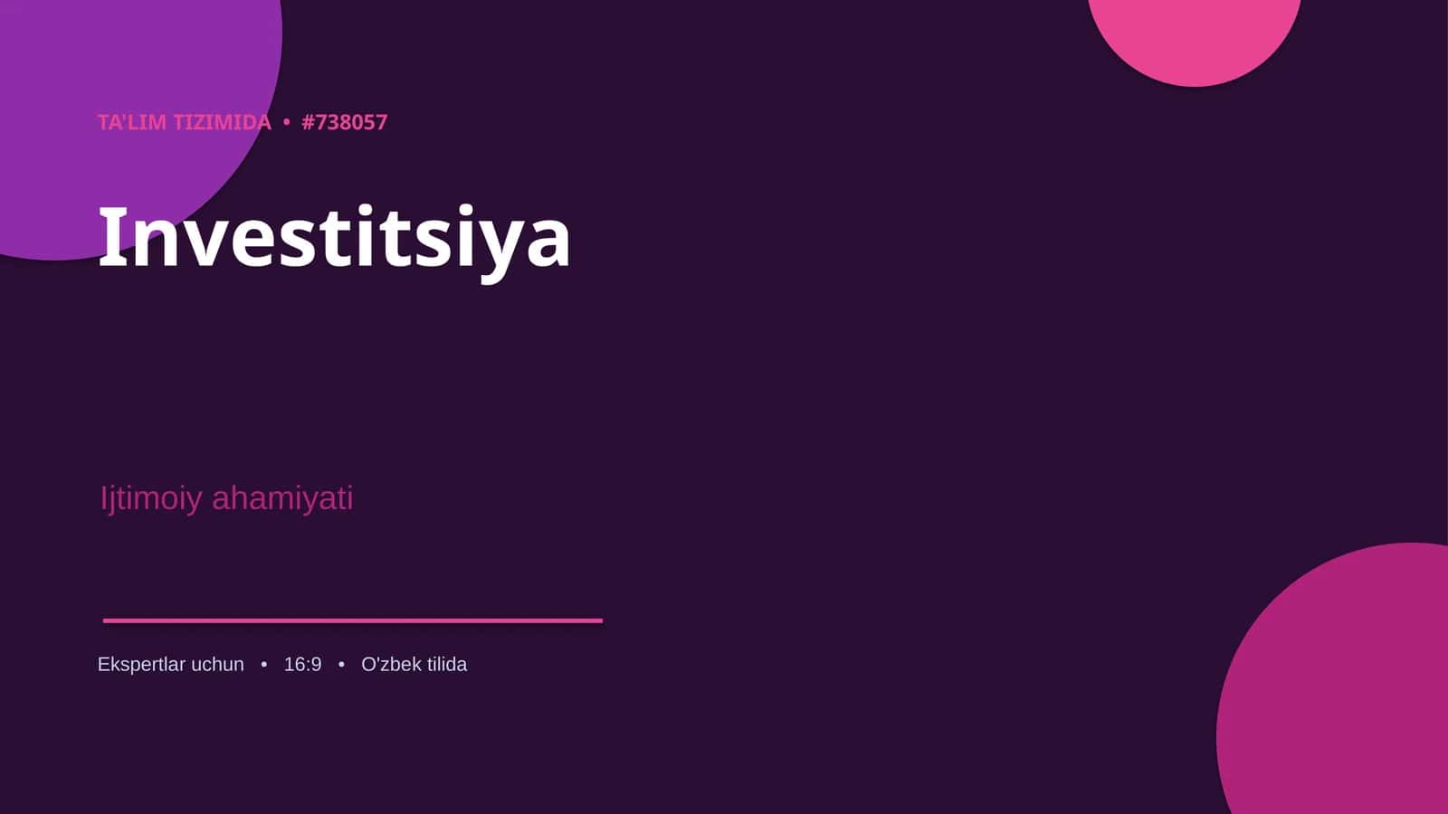 Investitsiya 1