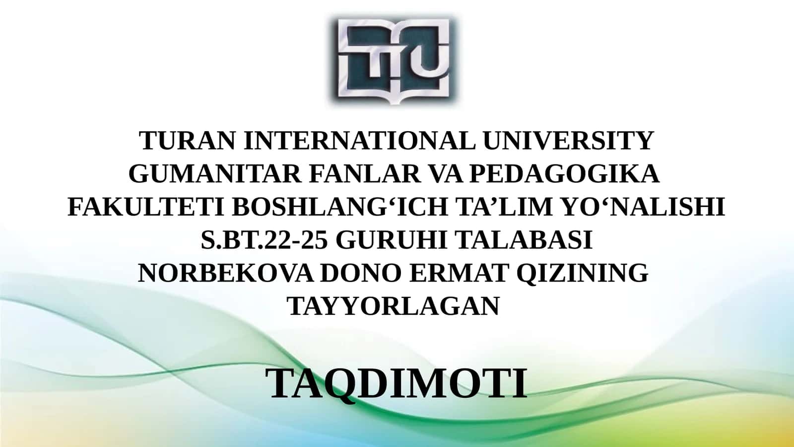 "3-sinf 'Tabiiy fanlar' darsligini tahlil qilish va taqriz yozish" 1