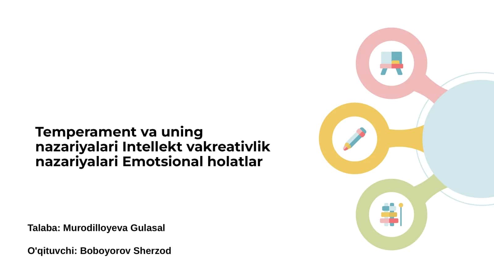 Temperament va uning nazariyalari Intellekt vakreativlik nazariyalari Emotsional holatlar 1