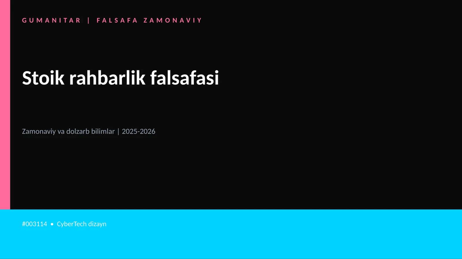 Stoik rahbarlik falsafasi 1