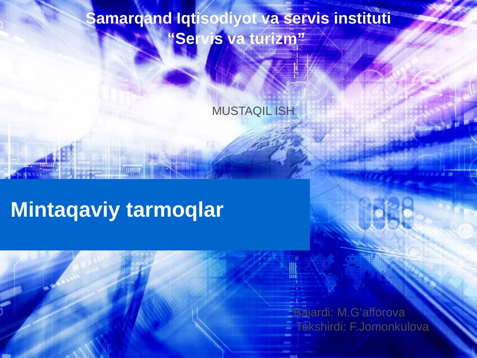Mintaqaviy tarmoqlar 1