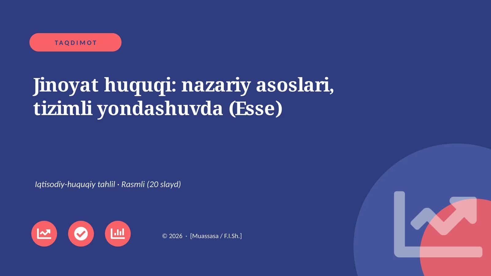 Jinoyat huquqi: nazariy asoslari, tizimli yondashuvda (Esse) 1