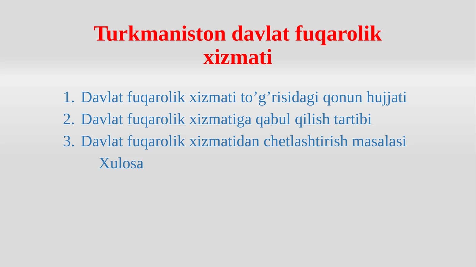Turkmaniston davlat fuqarolik xizmati 1