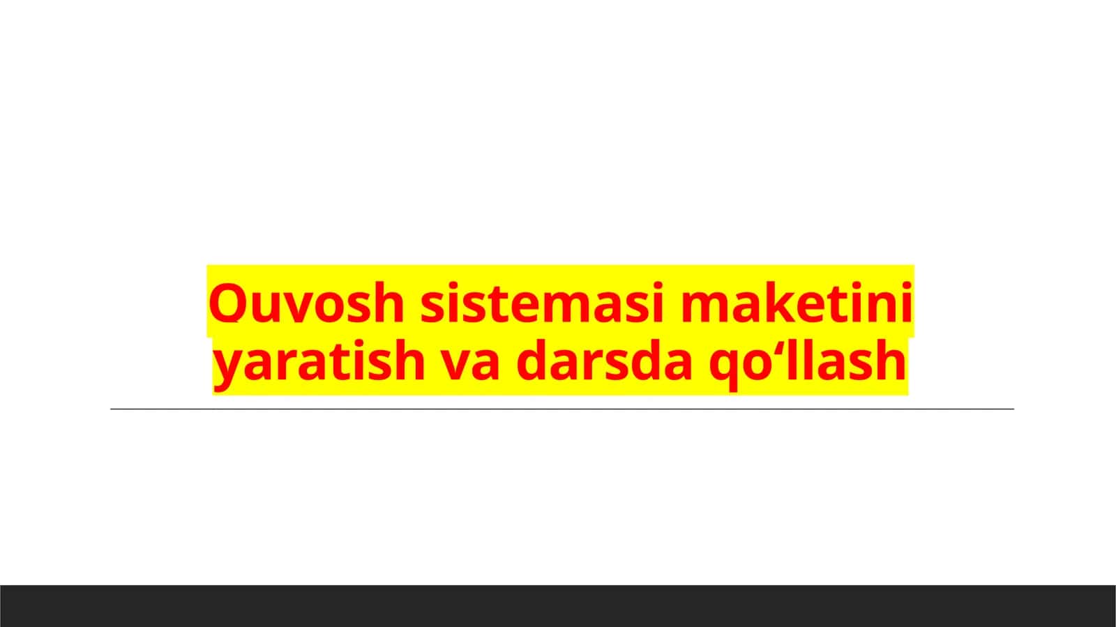 Quyosh  sistemasi  maketini yaratish va darsda  qoʻllash 1