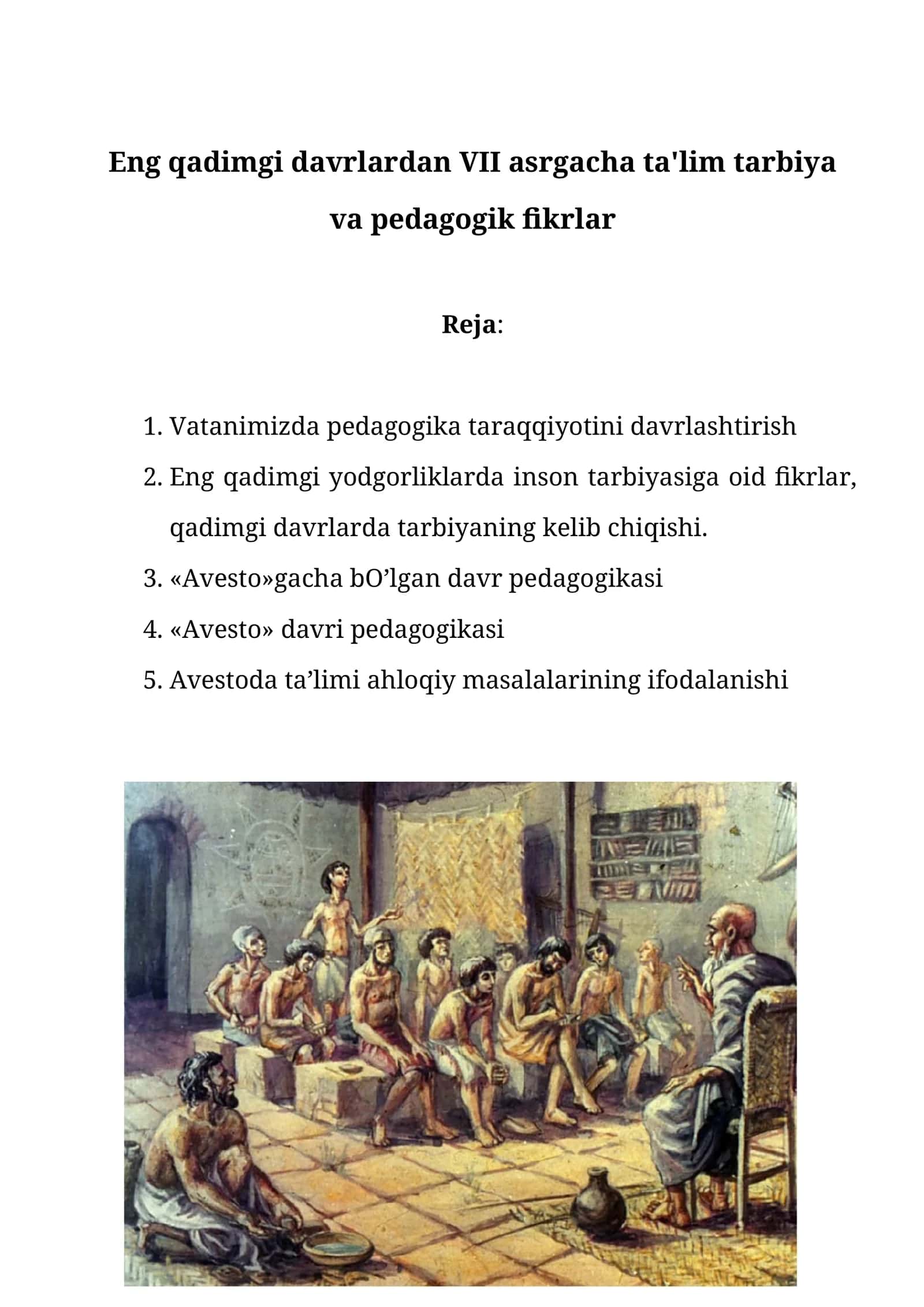 VII asr pedagogikasi 1